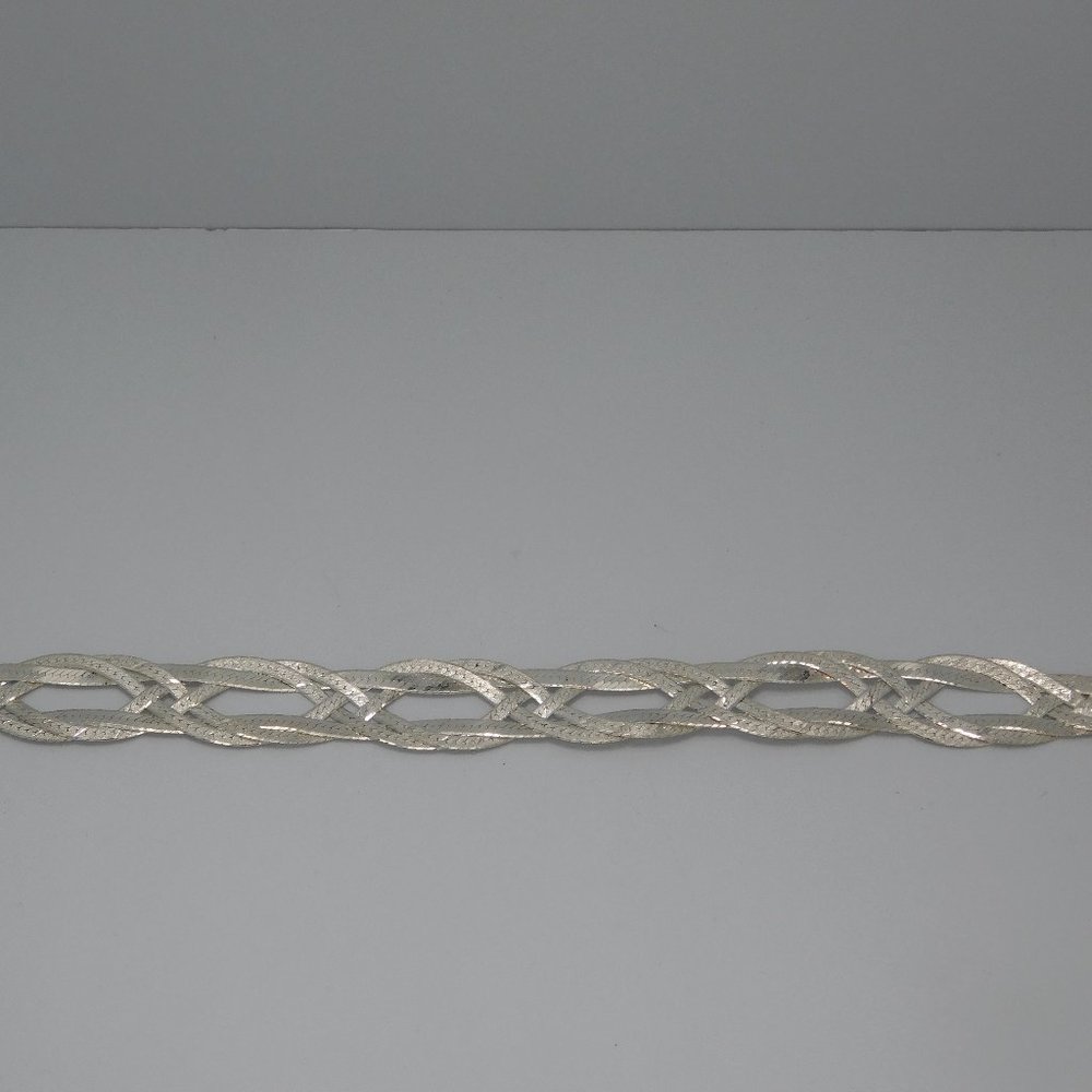 925 Sterling Braided  Silver Bracelet